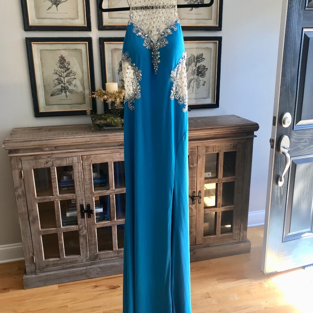 Gorgeous beaded prom gown